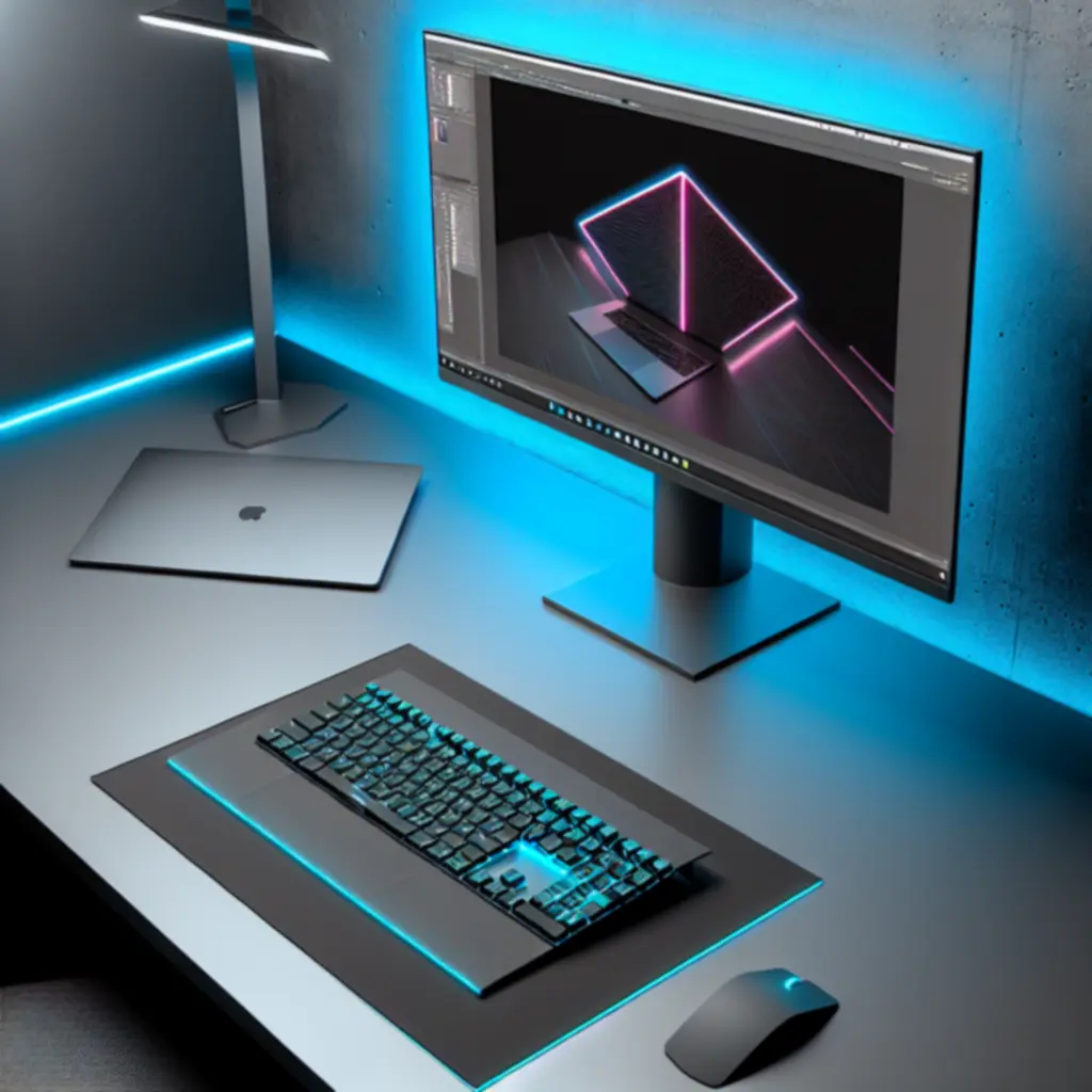 Laptop w kreatywnym warsztacie pracy