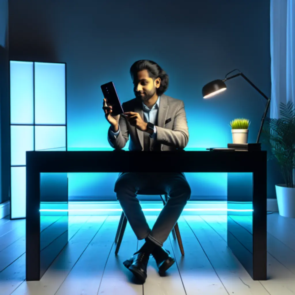 Ekspert technologiczny testujący sprzęt w profesjonalnym laboratorium